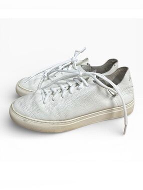 Sam Edelman Poppy White Leather Lace Up Sneakers Womens Size 9 Casual Shoes